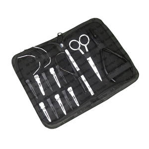 C Type Kit Set pour Extensions de Cheveux Noirs Y Compris Pinces Clips Ciseaux Boucle-Outils Métalliques pour l'Épilation Humaine - Product Image 4