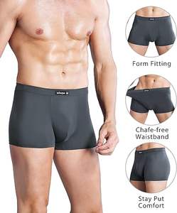 Calzoncillos bóxer de calidad superior para hombre, calzoncillos bóxer de algodón sólido clásico con logotipo personalizado, ropa interior para hombre - Product Image 2