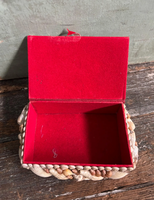 Vente en gros de boîte de rangement de bijoux en résine fait main avec incrustation de coquillage nacre de luxe antique au design floral