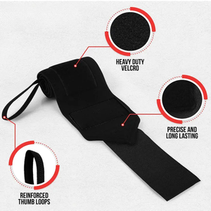 สายรัดข้อมือแบบยืดหยุ่นระบายอากาศได้ดีสำหรับการปิดที่ทนทานใช้ในยิมออกแบบโลโก้ได้ตามต้องการเพื่อความสบายในการจับที่ดีขึ้น - Product Image 2