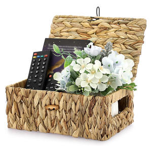 Luxury <b>water</b> hyacinth boxes folding box <b>container</b> highest quality woven organizer <b>containers</b> - Product Image 6