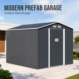<span class=keywords><strong>Garage</strong></span> extérieur moderne préfabriqué <span class=keywords><strong>en</strong></span> acier galvanisé, abri à <span class=keywords><strong>double</strong></span> porte, bâtiment de stockage métallique, entrepôt, maison conteneur, villa - Product Image 1