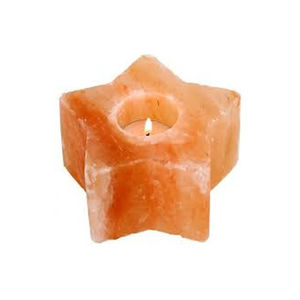 Porte-bougie et bougie chauffe-plat en sel rose de l'Himalaya naturel, sculpté style nautique, décoration d'intérieur ange - Product Image 3