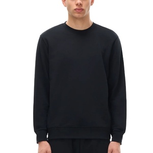 เสื้อสเวตเชิ้ตโอเวอร์ไซส์ผ้าฝ้ายหนาน้ำหนัก 350GSM แบบยูนิเซ็กส์ แขนยาว คอกลม สีพื้น สำหรับฤดูหนาว พร้อมโลโก้ปัก 3 มิติ - Product Image 1