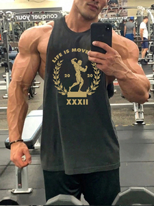 เสื้อกล้ามระบายอากาศได้ดีสำหรับผู้ชายเสื้อกล้ามสำหรับใส่ไปยิมฟิตเนสออกกำลังกายลำลองแขนกุดสำหรับฝึกออกกำลังกายในฤดูร้อน - Product Image 3