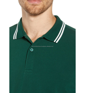 Personalizable de alta calidad 100% algodón hombres Formal para camisa transpirable manga corta sólido Riben patrón Jersey - Product Image 4