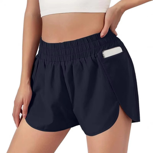 Logo personnalisé Short de sport sans coutures pour femmes Short de yoga taille haute avec poche Short de motard à séchage rapide Scrunch Bum - Product Image 3