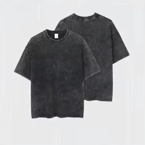 T-shirt à design boxy surdimensionné lavé à l'acide pour homme 100% coton Premium Anti-rides à manches courtes Anti-rides qualité supérieure - Product Image 2