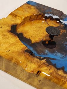 Nueva llegada TRADITION ASHTARY Diseño moderno Forma Resina epoxi y Cenicero de madera Junta Logotipo de color personalizado Portátil Interior y exterior - Product Image 5