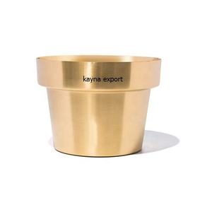 Decoración de suelo interior chapado en oro decorativo elegante macetas de maceta de metal texturizado único para planta nueva colección maceta de metal - Product Image 3