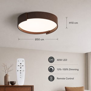 48W Modern Round Acrylic Iron Led <b>Ceiling</b> <b>Light</b> With <b>Remote</b> Dimmable Tri Color For Bedroom Living Room Surface Mount - Product Image 2