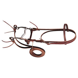 Latigo Leather Brow Band Brida Caballo Color Borgoña Pantalones Calidad Premium Tachuela ecuestre Hebilla de una sola mejilla Ajustable - Product Image 2