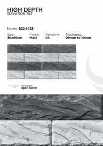 กระเบื้องพอร์ซเลนสำหรับผนังภายนอก ขนาด 300x600 มม. สำหรับงานตกแต่งภายนอก - Product Image 4