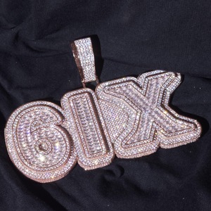 โปรโมชั่นพิเศษ เพชรโมอิสซาไนต์ VVS ชุบทองคำชมพู เงินแท้ 925 ประดับเพชรเต็มตัว จี้ตัวอักษรแบบกำหนดเอง เครื่องประดับฮิปฮอป ราคาถูก - Product Image 5