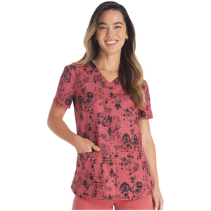 Vaslcare-Conjunto de uniformes de lona con estampado personalizado para mujer, tops suaves y acogedores, pantalones con bolsillos, uniformes de hospital para enfermeras, 2025 - Product Image 1