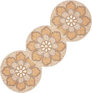 Handmade Wedding <b>Dining</b> <b>Table</b> Decorative <b>Runner</b> Christmas Floral Beaded <b>Runner</b> Leaves Design for Fancy Tablescape for Weddings - Product Image 1