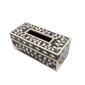 Boîte à serviettes Boîte à mouchoirs en bois décorative en incrustation d'os naturel et décoration de table Produits décoratifs pour Dubaï et l'Arabie saoudite - Product Image 3