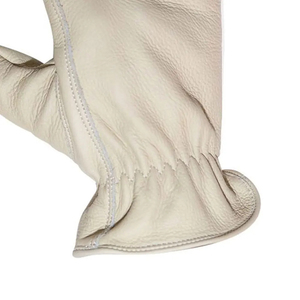 Gants de travail en cuir premium pour conducteurs, en cuir de vachette pleine fleur, avec prise en main souple, gants de sécurité, poignet élastique, OEM, marque privée, vente en gros - Product Image 4