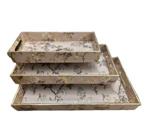 Bandeja impresa de madera personalizada de calidad Superior Juego de 3 bandejas impresas artesanales hechas a mano de nuevo diseño para el hogar y el restaurante - Product Image 1