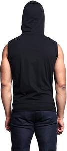 Venta al por mayor de diseño personalizado o en blanco sin mangas gimnasio Sudadera con capucha para los hombres sudadera de entrenamiento - Product Image 5