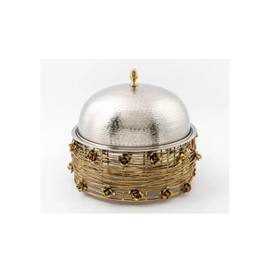 Cazuela hecha a mano de buena calidad Acabado personalizado Venta caliente Calentador de alimentos Cazuela Mayorista y proveedor de olla caliente de servicio de metal - Product Image 2