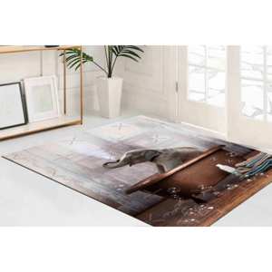 พรมลายช้างในอ่างอาบน้ำ พรมตกแต่งลายสัตว์ พรมพิมพ์ลายขนสัตว์แบบแพทช์เวิร์ค ด้านหลังทำจากยางลาเท็กซ์ เป็นมิตรกับสิ่งแวดล้อม พรมหนาปานกลาง - Product Image 4