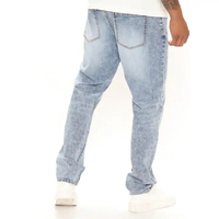 Jeans en denim coupe droite pour homme, sur mesure, nouvelle collection 2024, coupe classique, haute qualité, lavé, 100% coton, écologique, pantalon décontracté