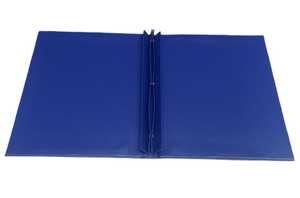 โฟลเดอร์เมนูเครื่องดื่มบาร์สีน้ําเงินและค็อกเทลพร้อมโลโก้นูนสีทองและแผ่นโลหะคุณภาพสูงทําจากหนัง pu - Product Image 5