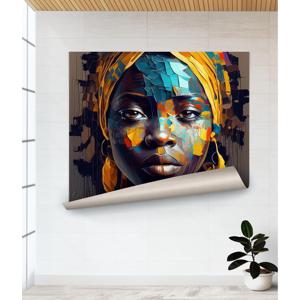 Tableau sur toile imprimé : Art mural en verre représentant une femme africaine, affiche enroulable - Product Image 1