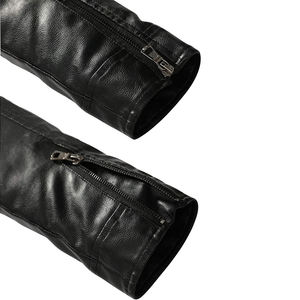 Veste en cuir de haute qualité avec logo personnalisé, design imprimé, best-seller, prix bas, différents vêtements, veste en cuir pour hommes - Product Image 4