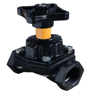 Vanne à diaphragme directe d'usine 15 mm en fonte, résistance à la pression 6 kg/cm², raccord fileté BSP pour usage industriel - Product Image 2