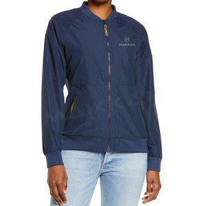 New Arrival <b>Women's</b> Plus Size <b>Bomber</b> <b>Jacket</b> Stylish Regular <b>Lightweight</b> Full Zipper Breathable Canvas Fabric Stand Plain Dyed - Product Image 6