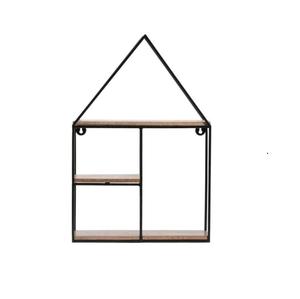 Latest Iron Cast Acacia Wooden Wall Hanging Book <b>Shelves</b> Top Selling Home Decorative Book <b>Storage</b> Rack Shelf - Product Image 3