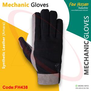 Guantes de trabajo manual para hombres de alta calidad Guantes de cuero sintético de Pakistán mecánico para uso diario - Product Image 4