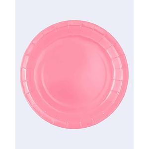Platos de Papel Rosa para Fiestas, 23 cm, Vajilla Desechable para Fiestas, 12 Unidades por Bolsa - Product Image 1
