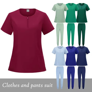 Conjunto de Uniforme Médico Personalizado con Logotipo para Mujer, Cuello en V de Algodón, Pantalones Jogger, Ropa Cómoda para Hospital - Product Image 4