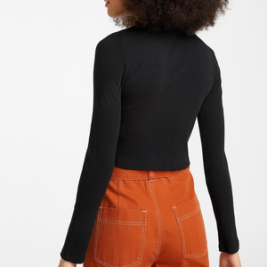 Mujeres algodón cuello redondo manga corta transpirable suave casual verano moda cómoda moda sólida Camiseta básica - Product Image 5