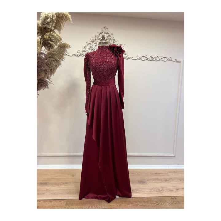Satin Evening Dress with Draped Shoulder Accessories 7003