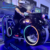 Simulateur de course de moto de manèges de simulation de réalité virtuelle de machine de jeu d'arcade de moteur de 9D Vr à vendre