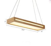 Lustre LED suspendu moderne en bois et résine doré, dimmable, étanche IP54, écologique, durable, avec commande par bouton, idéal pour les mariages