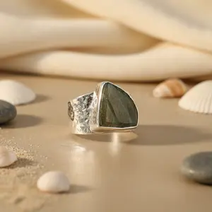 925 <b>Silver</b> Green Stone <b>Ring</b> for Women Trendy Vintage <b>Statement</b> Jewelry Princess Cut Diamond Gold Rhodium Plating 18K Number - Product Image 2