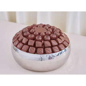 Fine Quality White Metal Wire Chocolate Bowl Stylish Eco-Friendly Decorative Chocolate Bowl Perfect for Serving <b>Sweets</b> Desserts - Product Image 2