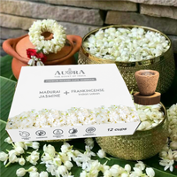Coupelles d'encens solides personnalisées au jasmin, écologiques, pour l'équilibre des chakras spirituels, décoration religieuse pour la maison, désodorisants d'ambiance
