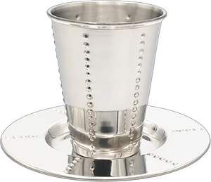 Vente directe d'usine, coupe à vin Kiddush en acier inoxydable doré personnalisable, classique pour les fêtes de Shabbat, prix bas, MOQ faible, métal - Product Image 1