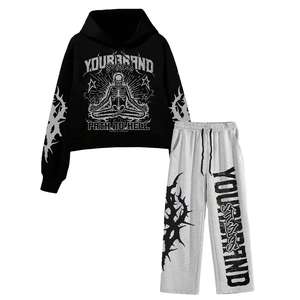 Conjunto de Sudadera con Capucha y Pantalones Deportivos Unisex de Primera Calidad, Logotipo Personalizado, Tejido de Alta Calidad, Manga Larga, Estilo Casual, 100% Algodón Transpirable - Product Image 1
