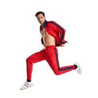 Survêtements de sport d'hiver légers grande taille en coton/polyester avec fermeture éclair pour hommes, design personnalisable, vente en gros