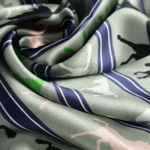 High Quality Custom Printed Floral Ethnic Spring <b>Silk</b> Feeling <b>Long</b> <b>Scarf</b> for Women 100% <b>Silk</b> Skin Friendly Cheap Price - Product Image 2