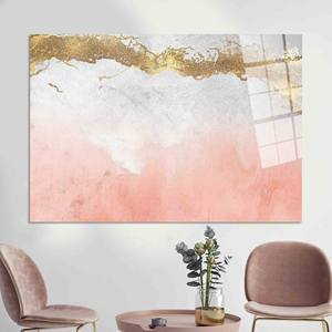 Impresión en Lienzo de Mármol Rosa y Dorado: Arte Contemporáneo para Pared, ARTE EN VIDRIO TEMPLADO - Product Image 1