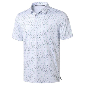 Conception personnalisée anti-rides séchage rapide chemises en polyester à impression complète polo d'été doux et respirant pour hommes - Product Image 3