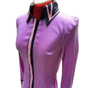 Tissu de taffetas extensible fait main Cowgirl Western Show Shirt pour vêtements équestres et d'équitation - Product Image 1